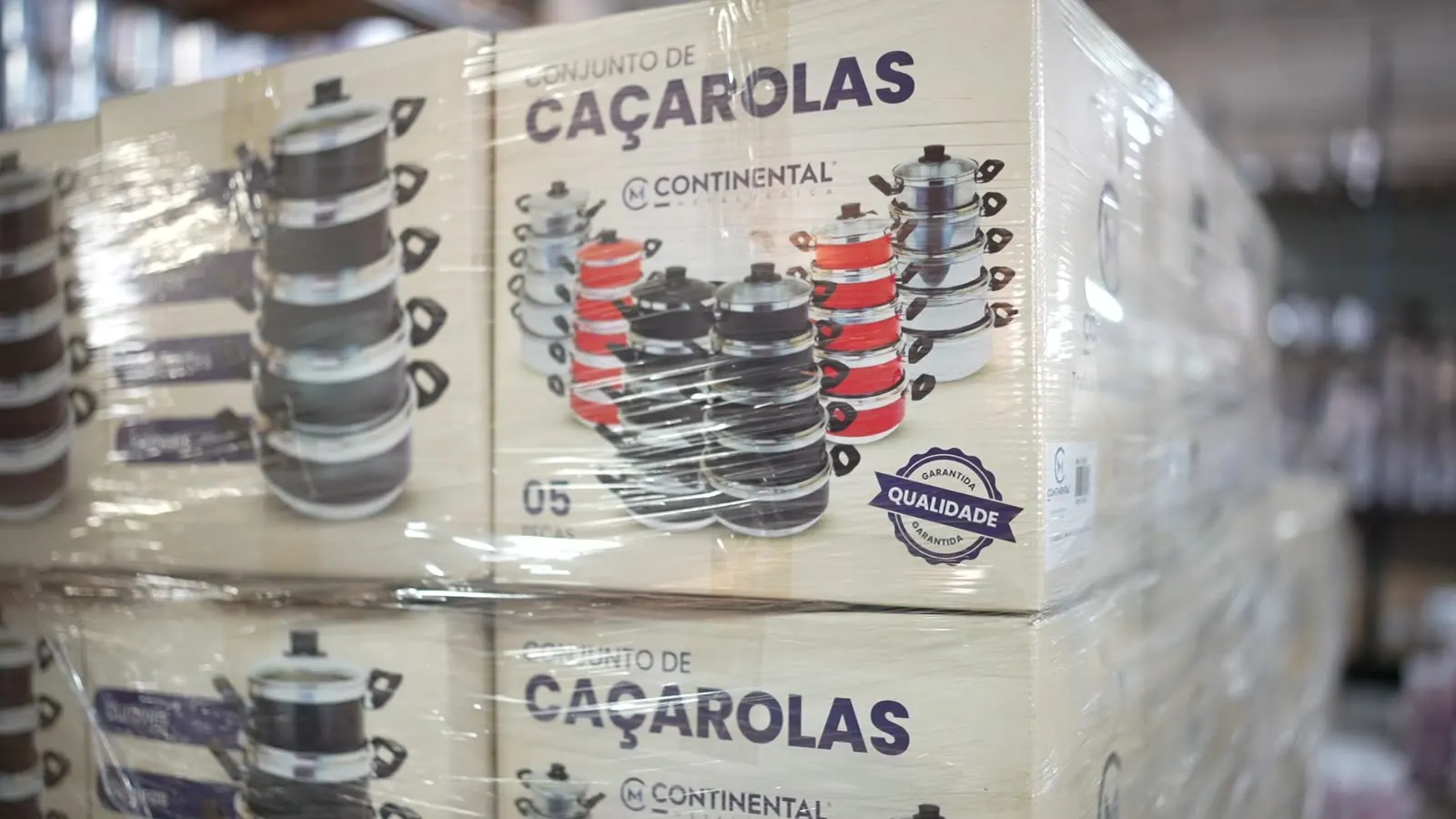 Caixas de pedidos prontas para expedição
